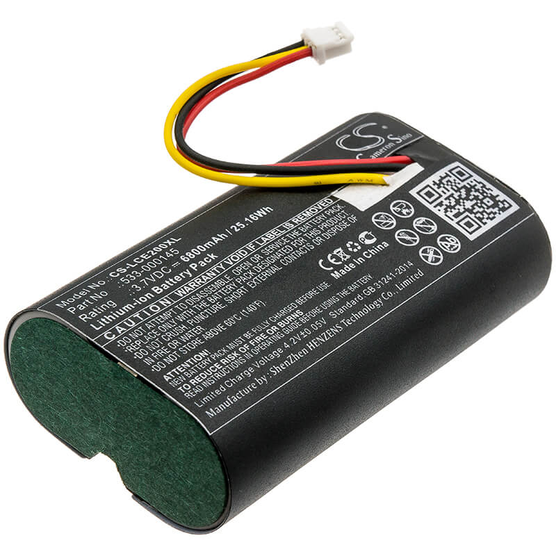 3.7V, 6800mAh, Li-ion Battery fits Logitech, 861-000066, Circle 2, 25.16Wh