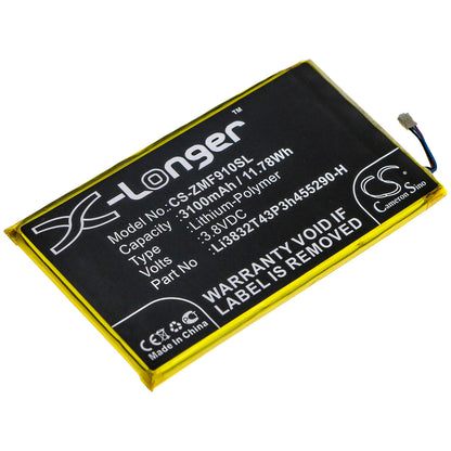 3.8V, 3100mAh, Li-Polymer Battery fits Zte, Mf900, 11.78Wh