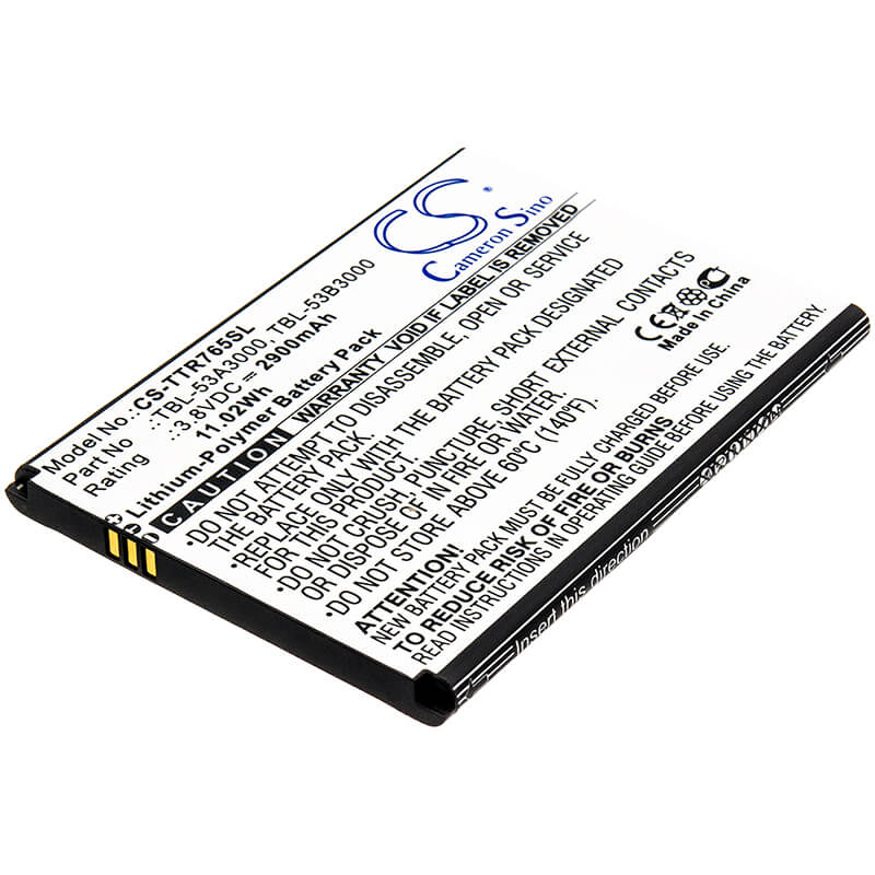 3.8V, 2900mAh, Li-Polymer Battery fits Tp-link, M7650, 11.02Wh