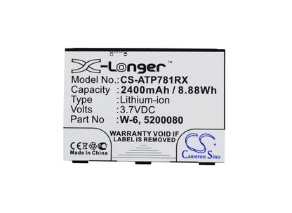3.7V, 2400mAh, Li-ion Battery fits At&t, Aircard 781s, Unite Pro, 8.88Wh
