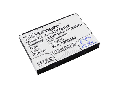 3.7V, 2400mAh, Li-ion Battery fits Netgear, Ac778at-100nas, Around Town 4g Lte, 8.88Wh