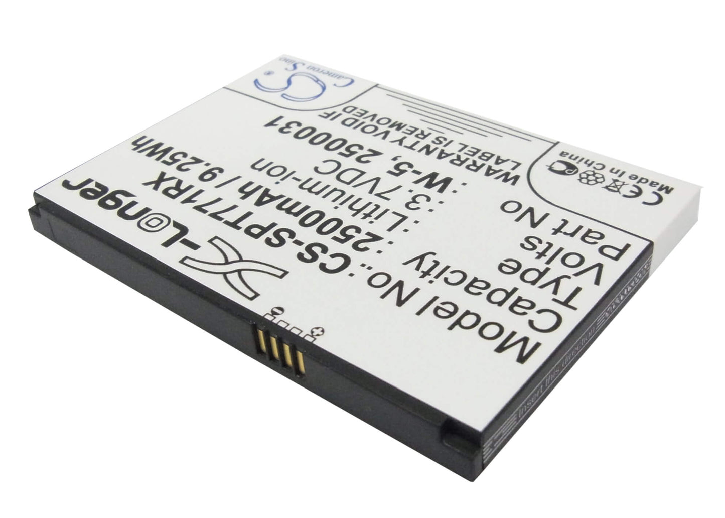 3.7V, 2500mAh, Li-ion Battery fits At&t, Unite, Unite-344b, 9.25Wh