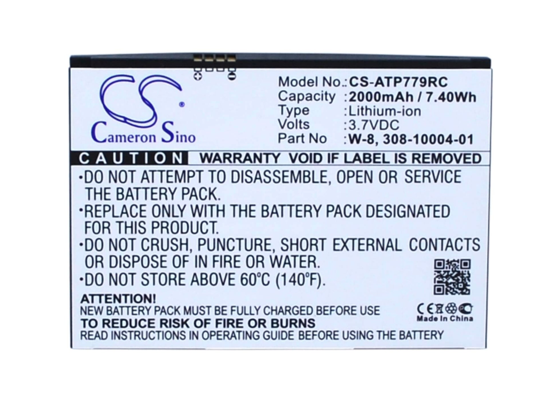 3.7V, 2000mAh, Li-ion Battery fits At&t, Ac779s, Aircard 779s, 7.4Wh