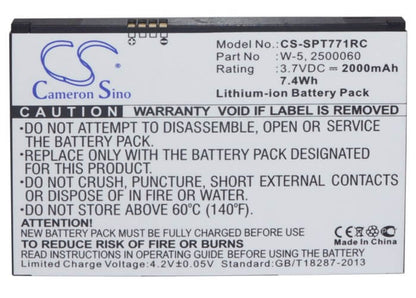 3.7V, 2000mAh, Li-ion Battery fits Netgear, Aircard 782s, 7.4Wh