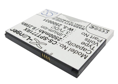 3.7V, 2500mAh, Li-ion Battery fits Netgear, Aircard 782s, 9.25Wh