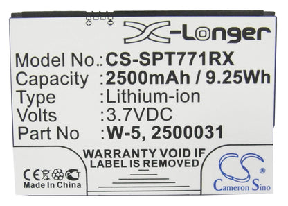 3.7V, 2500mAh, Li-ion Battery fits Netgear, Aircard 782s, 9.25Wh