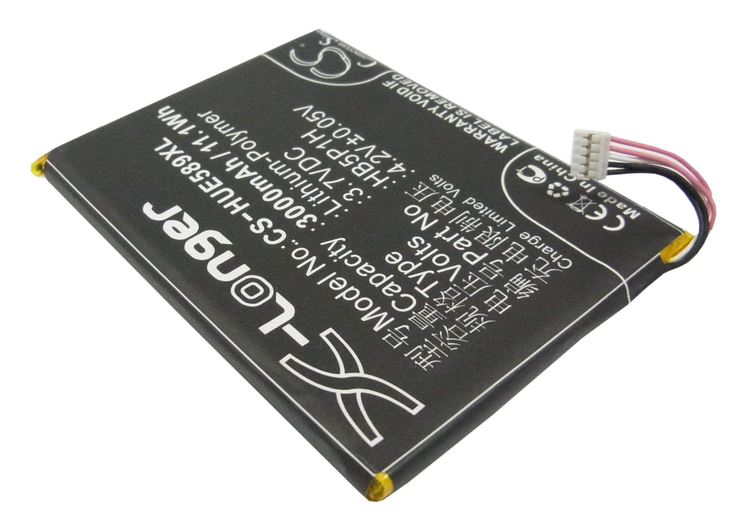 3.7V, 3000mAh, Li-Polymer Battery fits Optus, E589, 11.1Wh