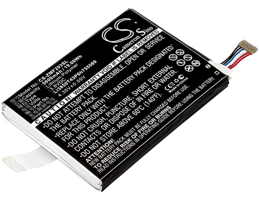 3.8V, 5000mAh, Li-Polymer Battery fits Zte, 203z, Gl09p, 19Wh
