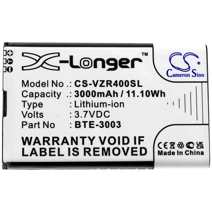 3.7V, 3000mAh, Li-ion Battery fits Verizon, Orb400lb, Rc400l, 11.1Wh
