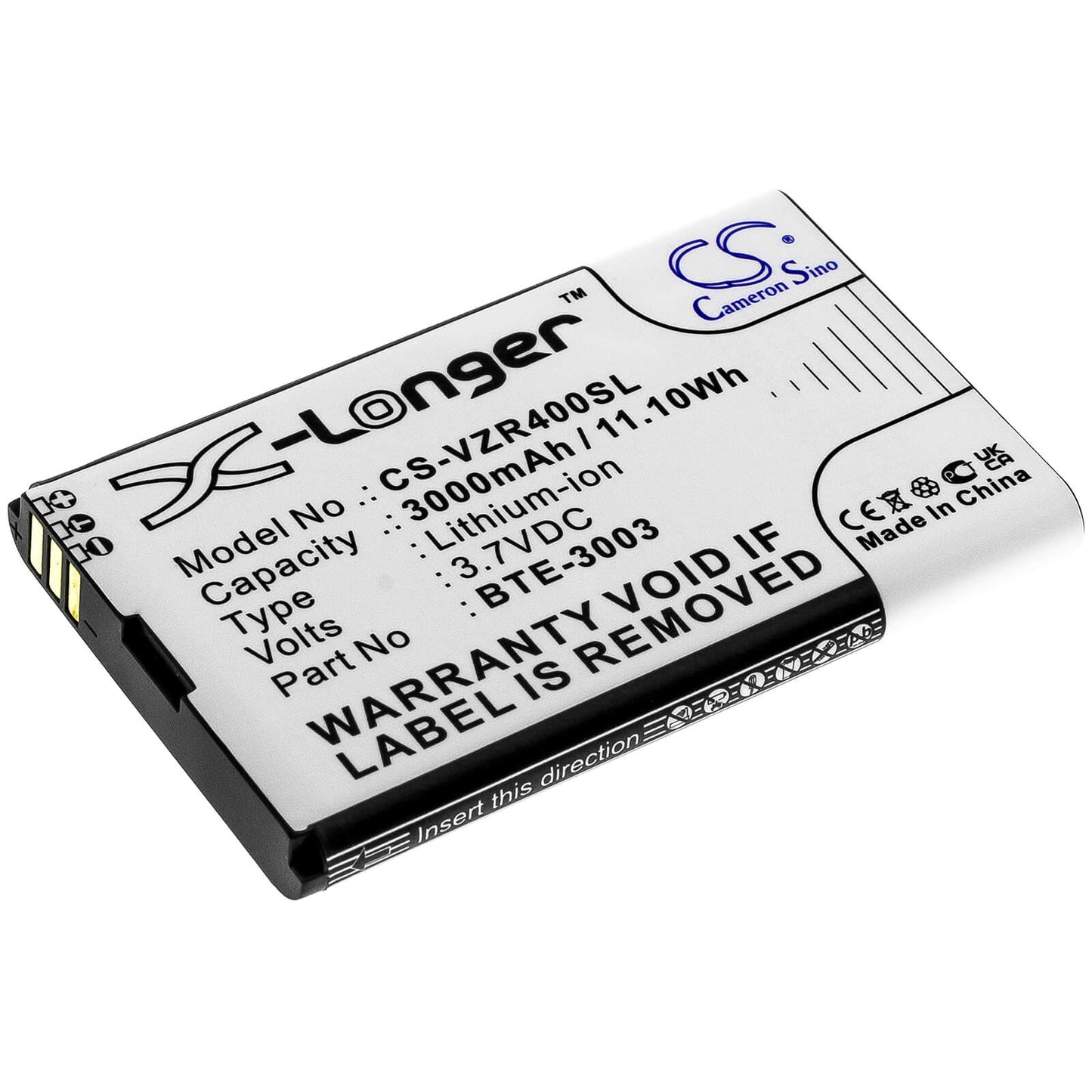 3.7V, 3000mAh, Li-ion Battery fits Orbic, Orb400lb, Rc400l, 11.1Wh