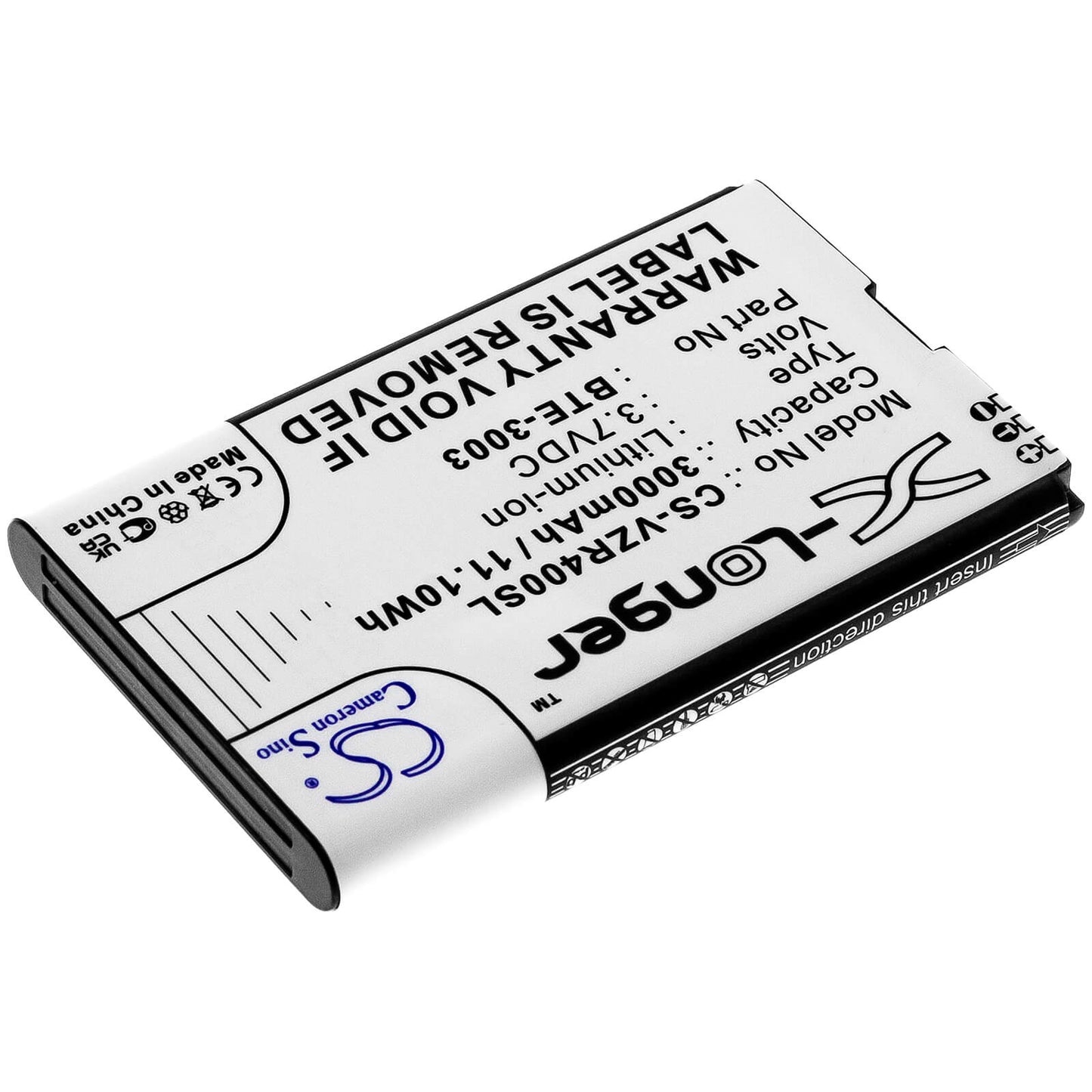 3.7V, 3000mAh, Li-ion Battery fits Orbic, Orb400lb, Rc400l, 11.1Wh