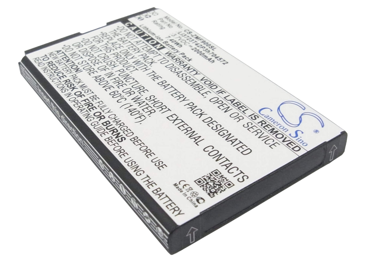 3.7V, 2000mAh, Li-ion Battery fits Mts, 831ft, 833f, 7.4Wh