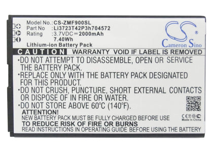 3.7V, 2000mAh, Li-ion Battery fits Mts, 831ft, 833f, 7.4Wh