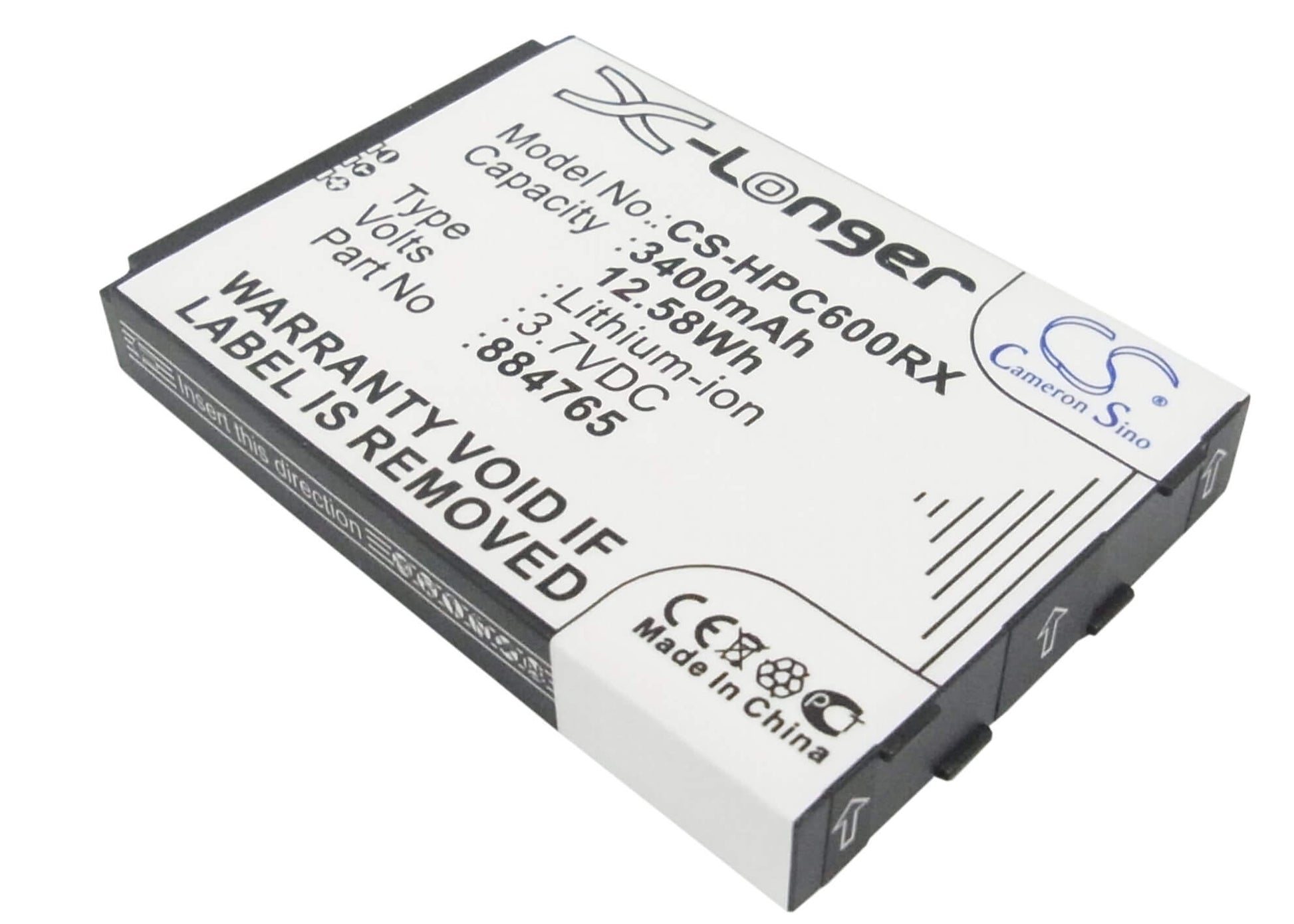 3.7V, 3400mAh, Li-ion Battery fits Clear, Imw-c600w, Imw-c610w, 12.58Wh
