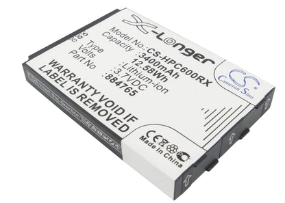 3.7V, 3400mAh, Li-ion Battery fits Clear, Imw-c600w, Imw-c610w, 12.58Wh