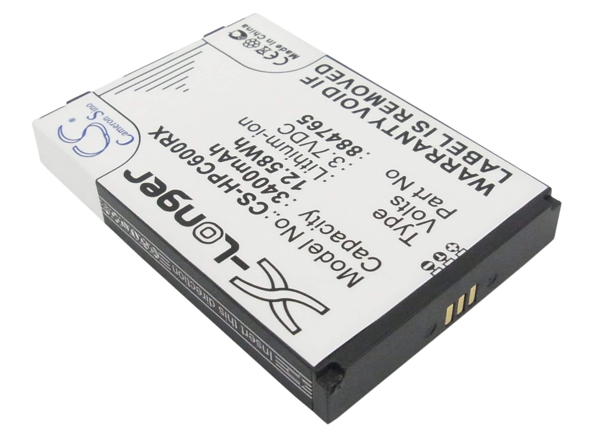 3.7V, 3400mAh, Li-ion Battery fits Clear, Imw-c600w, Imw-c610w, 12.58Wh