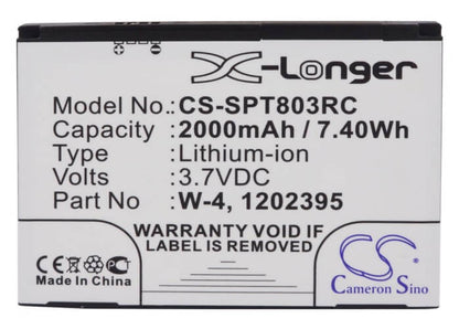 3.7V, 2000mAh, Li-ion Battery fits Sierra Wireless, 803s 4g Lte, Aircard 803s, 7.4Wh