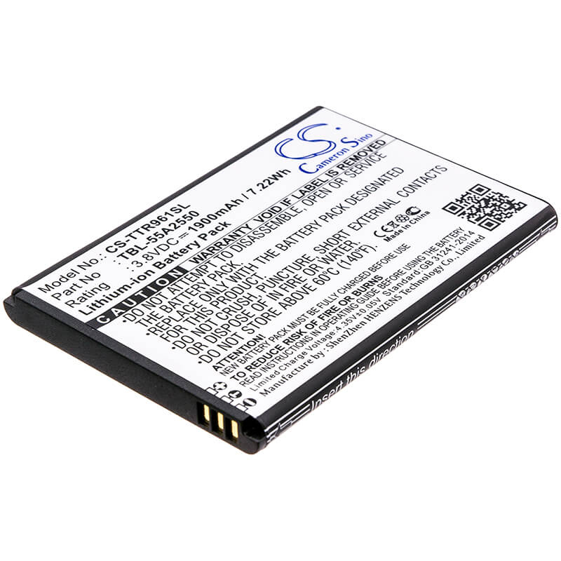 3.8V, 1900mAh, Li-ion Battery fits Tp-link, M7350, M7350 Ver 2, 7.22Wh