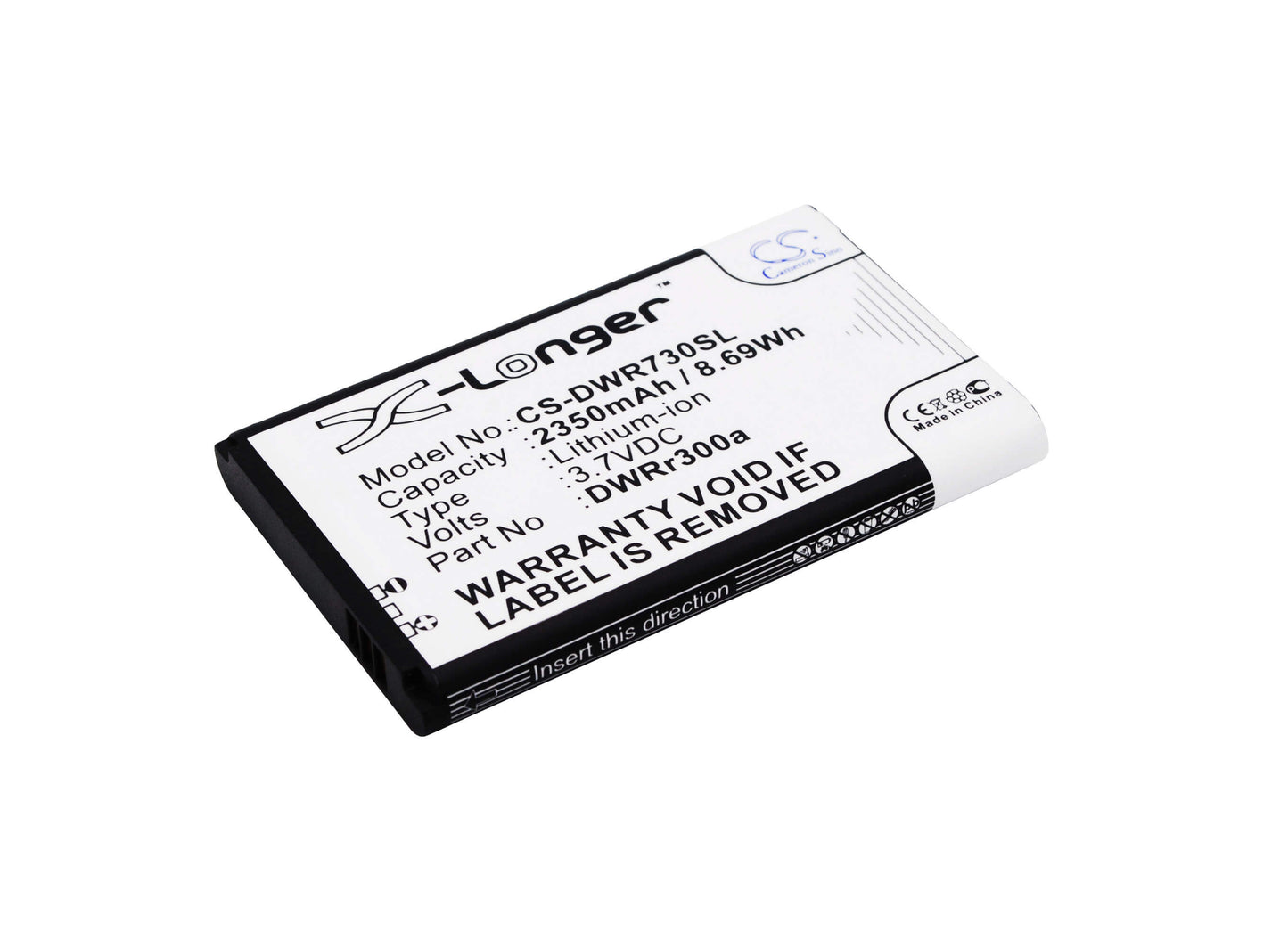 3.7V, 2350mAh, Li-ion Battery fits D-link, Dwr-720, Dwr-720 B1, 8.695Wh