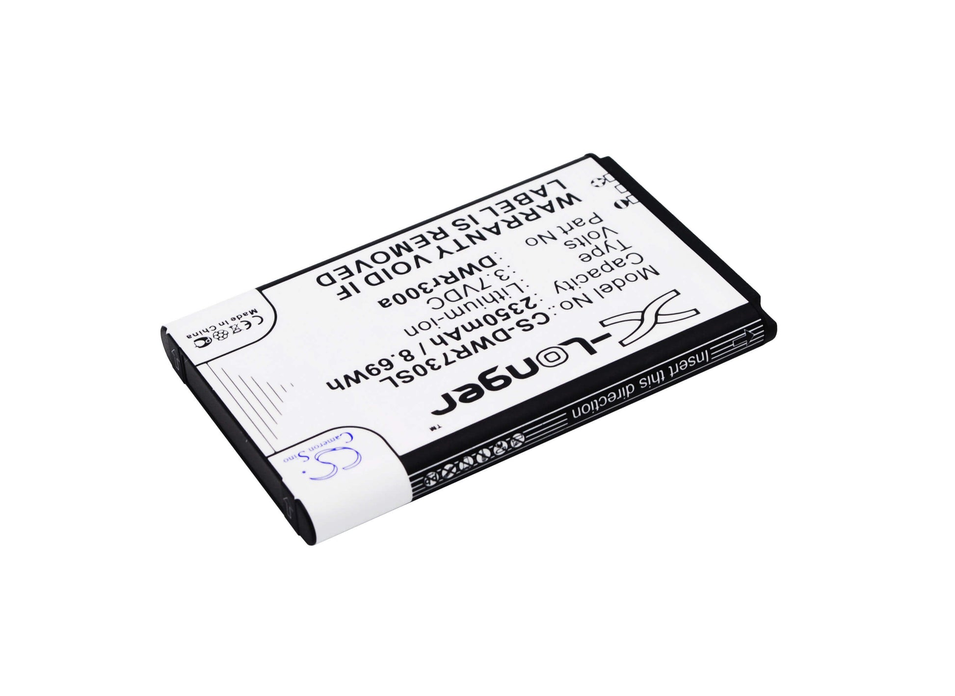 3.7V, 2350mAh, Li-ion Battery fits D-link, Dwr-720, Dwr-720 B1, 8.695Wh