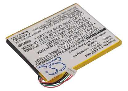 3.7V, 2600mAh, Li-Polymer Battery fits Optus, E589, 9.62Wh