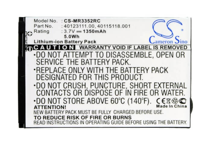 3.7V, 1350mAh, Li-ion Battery fits Novatel Wireless, Mifi 3352, Mifi 4082, 4.995Wh
