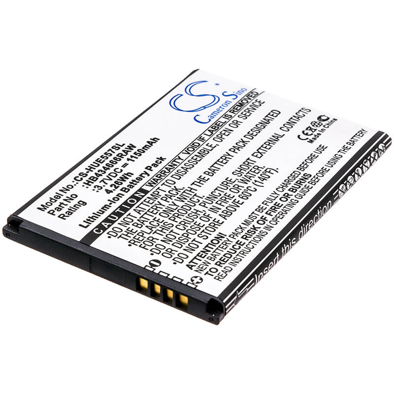3.7V, 1150mAh, Li-ion Battery fits Huawei, E5573, E5573-856, 4.255Wh