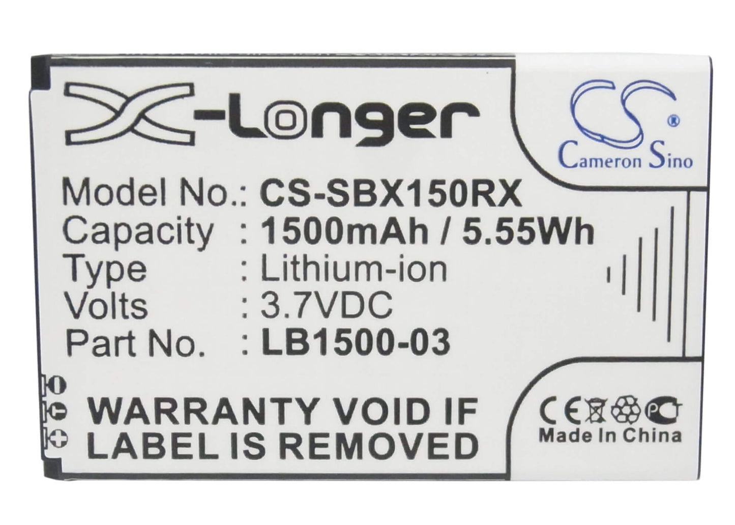 3.7V, 1500mAh, Li-ion Battery fits 4g Systems, Xsbox Go, 5.55Wh