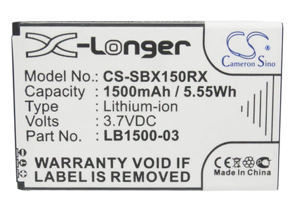 3.7V, 1500mAh, Li-ion Battery fits T-mobile, E582, Pulse, 5.55Wh