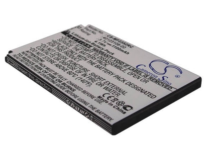 3.7V, 1100mAh, Li-ion Battery fits Bell, Mifi 2372, 4.07Wh