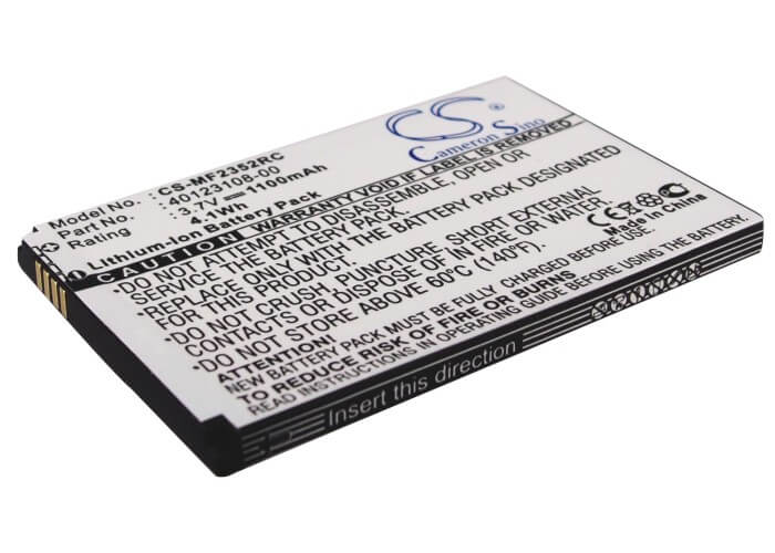3.7V, 1100mAh, Li-ion Battery fits Vodafone, Mobiler Hotspot Mifi 2352, 4.07Wh