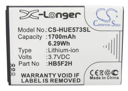 3.7V, 1700mAh, Li-ion Battery fits Huawei, E5330, E5330bs-2, 6.29Wh