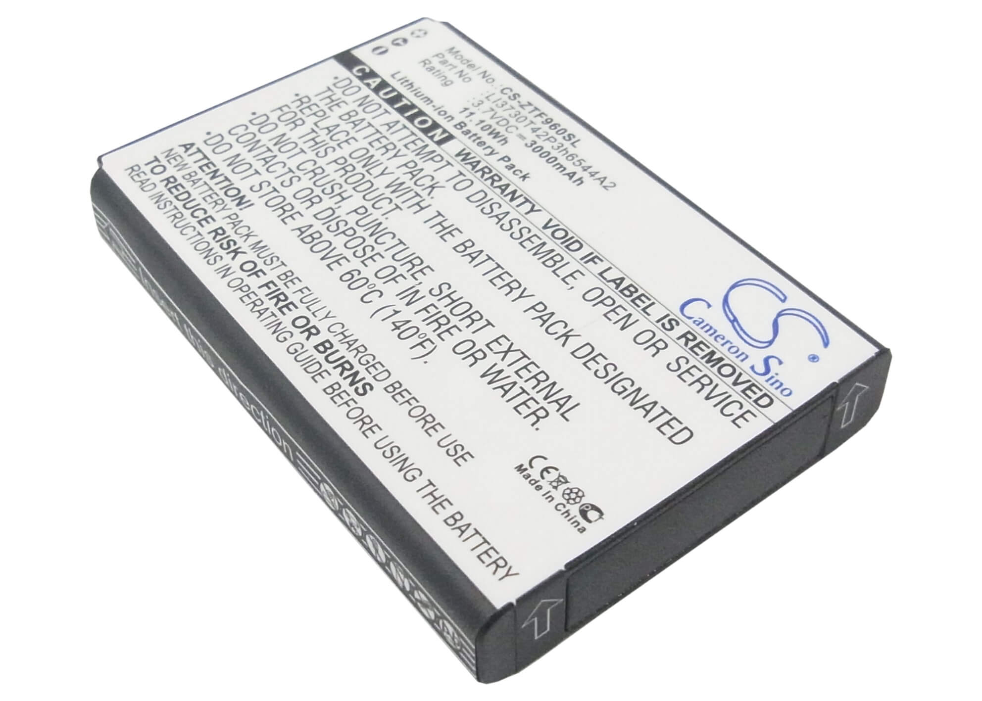 3.7V, 3000mAh, Li-ion Battery fits Zte, Mf279, Mf286, 11.1Wh