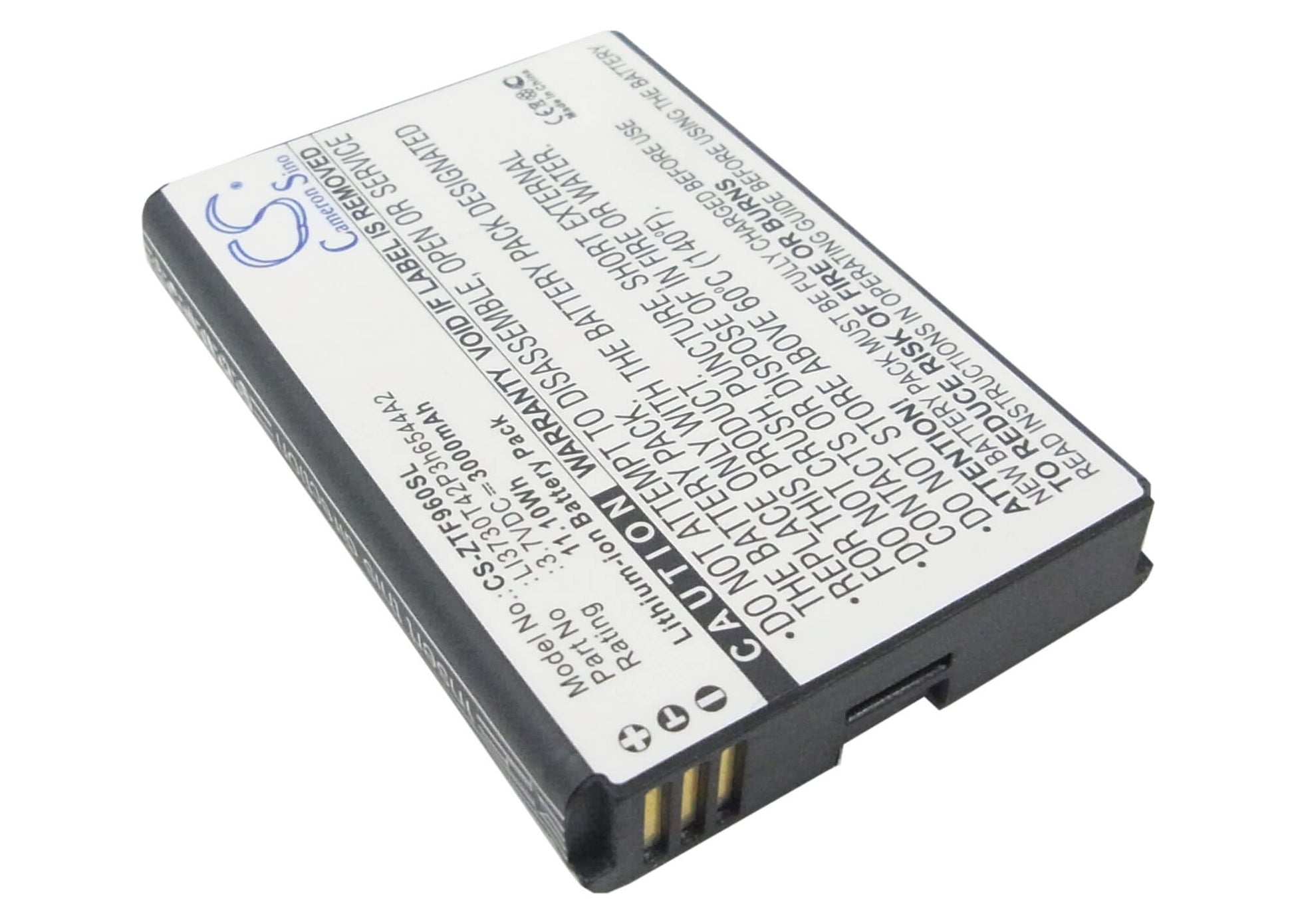 3.7V, 3000mAh, Li-ion Battery fits Zte, Mf279, Mf286, 11.1Wh