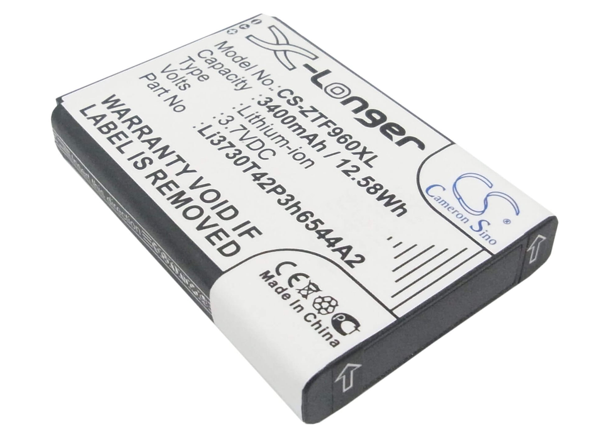 3.7V, 3400mAh, Li-ion Battery fits Net10, Srq-z289l, Z289l, 12.58Wh