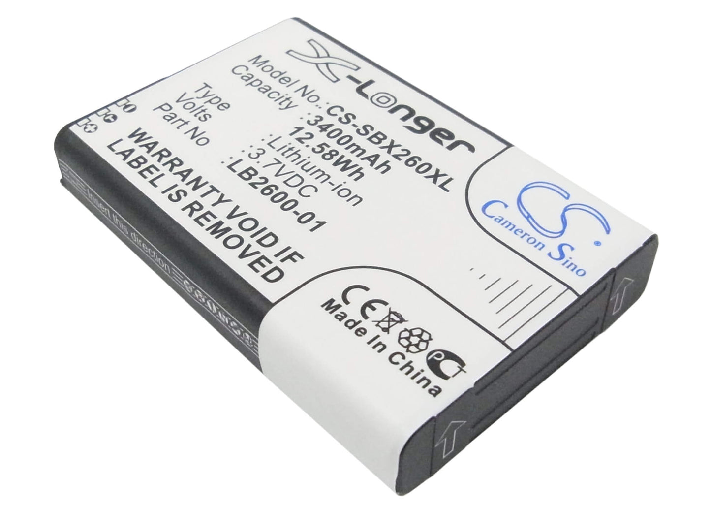 3.7V, 3400mAh, Li-ion Battery fits 4g Systems, Xsbox Go+, 12.58Wh