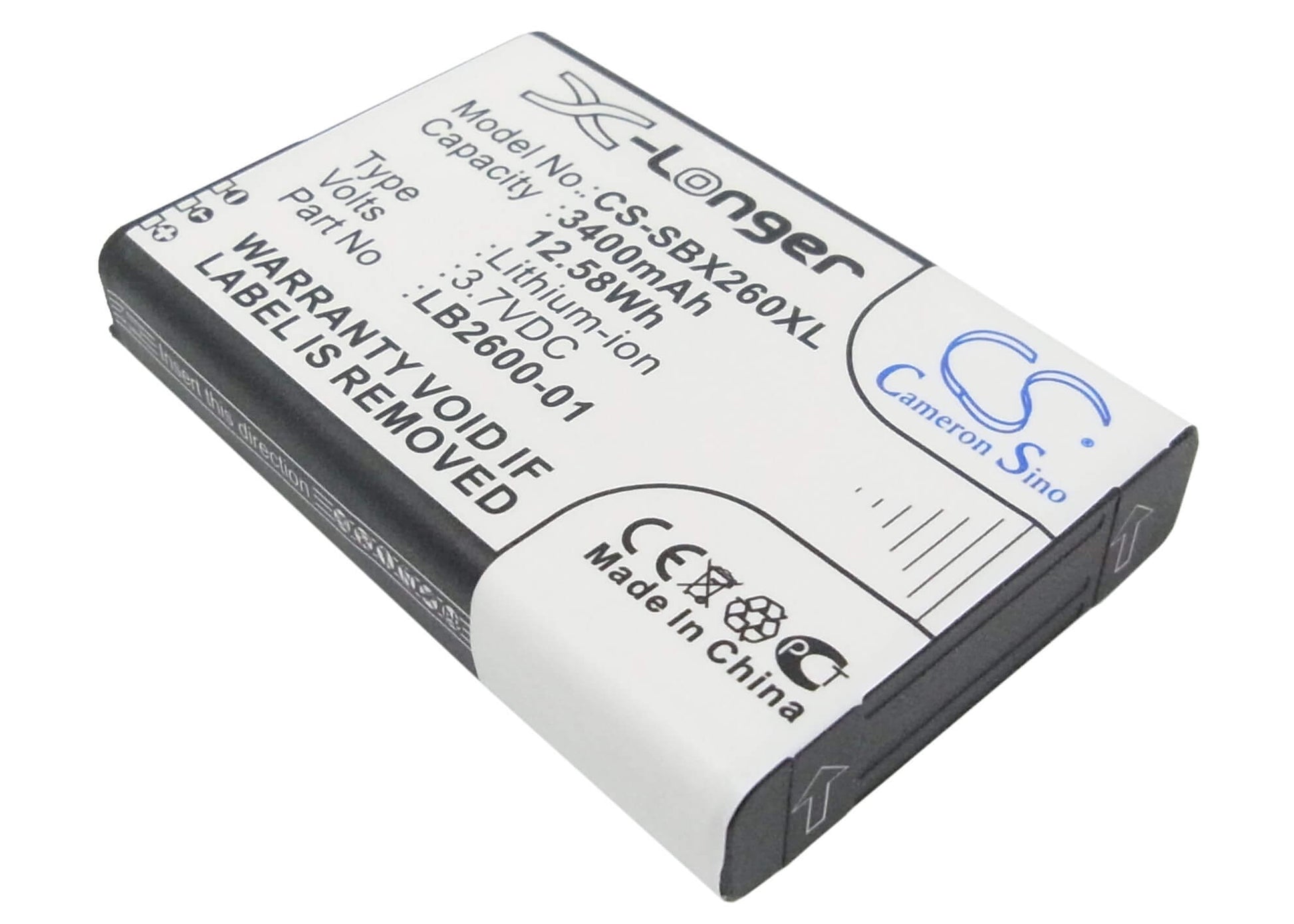 3.7V, 3400mAh, Li-ion Battery fits 4g Systems, Xsbox Go+, 12.58Wh