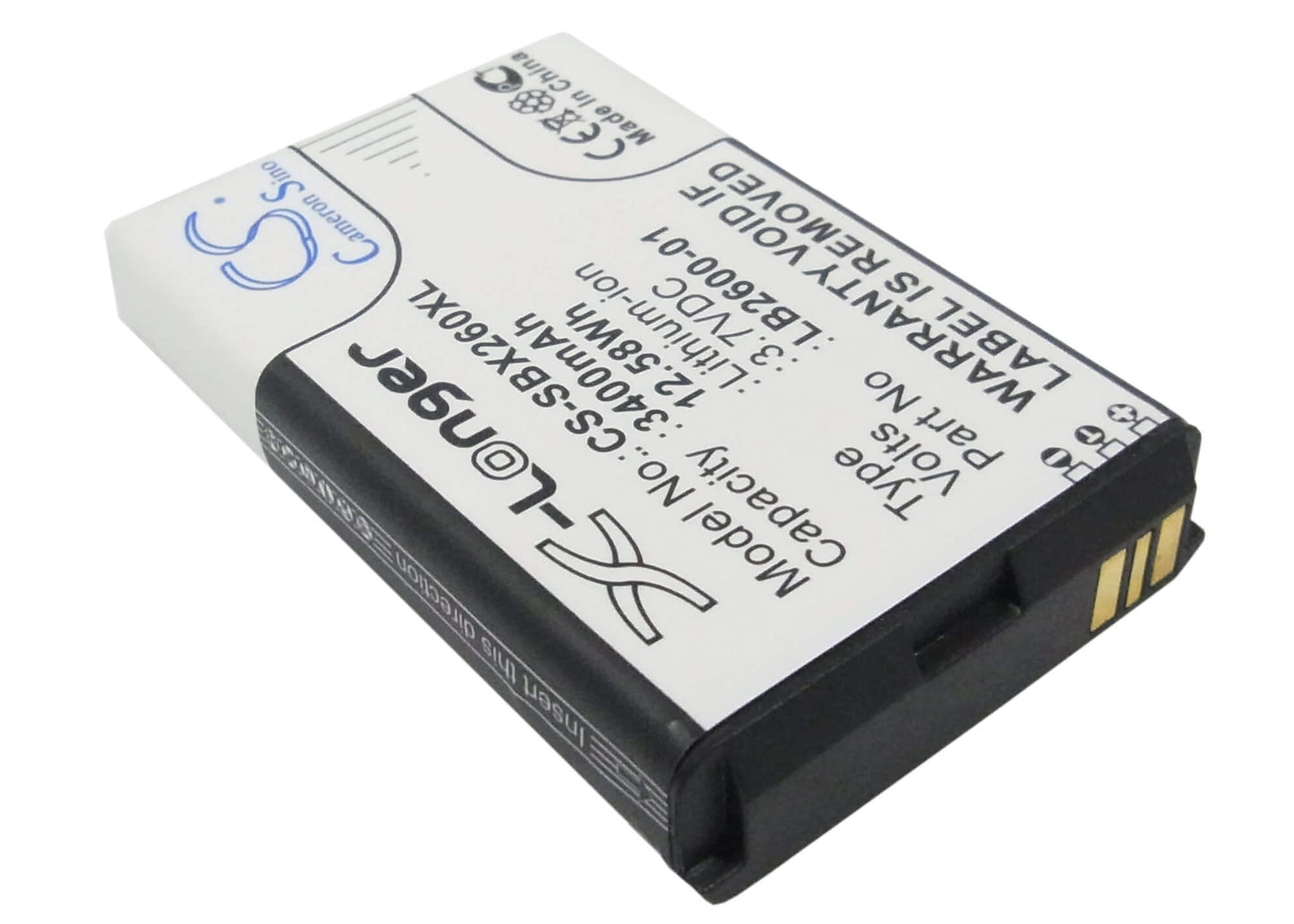 3.7V, 3400mAh, Li-ion Battery fits 4g Systems, Xsbox Go+, 12.58Wh