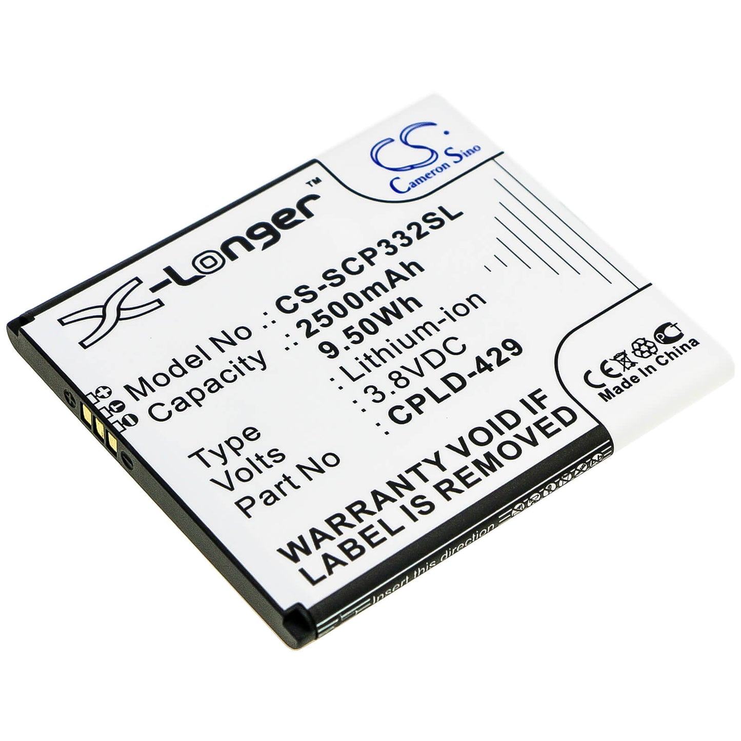 3.8V, 2500mAh, Li-ion Battery fits Sprint, Cp332a, Surf Wifi Hotspot 4g, 9.5Wh