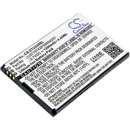 Hotspot 3.7V, 1200mAh, Li-ion Battery fits Cricket, Groove, X501, 4.44Wh