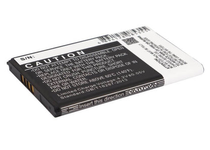 3.7V, 1750mAh, Li-ion Battery fits Alcatel, One Touch Link Y580, One Touch Link Y800, 6.475Wh