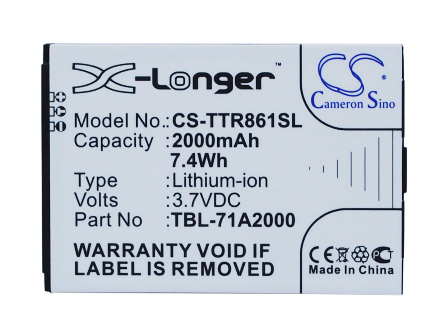 3.7V, 2000mAh, Li-ion Battery fits Tp-link, M5250 Ver 1.0, M5350, 7.4Wh