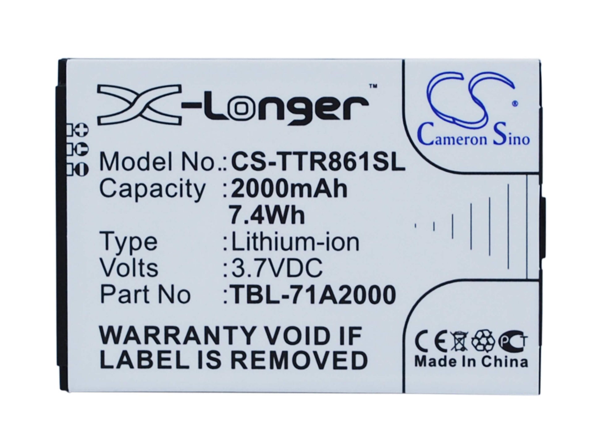 3.7V, 2000mAh, Li-ion Battery fits Tp-link, M5250 Ver 1.0, M5350, 7.4Wh