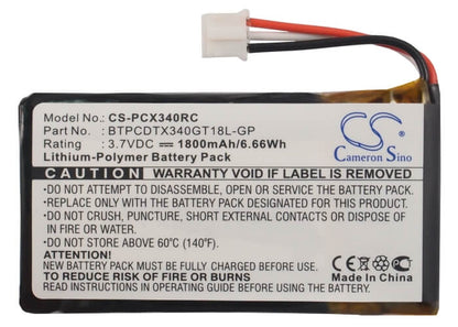 3.7V, 1800mAh, Li-Polymer Battery fits Sprint, Pcdtx340gt, Tx340gt, 6.66Wh