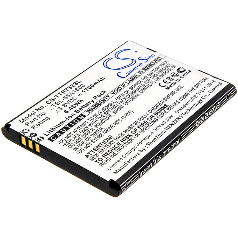 3.8V, 1700mAh, Li-ion Battery fits Tp-link, M7310 Ver 1, 6.46Wh