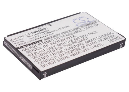 3.7V, 1500mAh, Li-ion Battery fits Sierra Wireless, Aircard 753s, Aircard 754s, 5.55Wh
