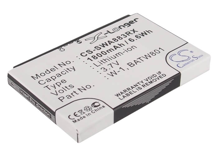 3.7V, 1800mAh, Li-ion Battery fits Sprint, Aircard 753s, Aircard 754s, 6.66Wh