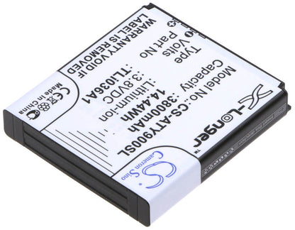 3.8V, 3800mAh, Li-ion Battery fits Alcatel, One Touch Link 4g+, One Touch Link 4g+ Lte, 14.44Wh