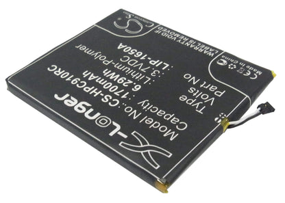 3.7V, 1700mAh, Li-Polymer Battery fits Clear, Ifm-910cw, Ifm-930cw, 6.29Wh