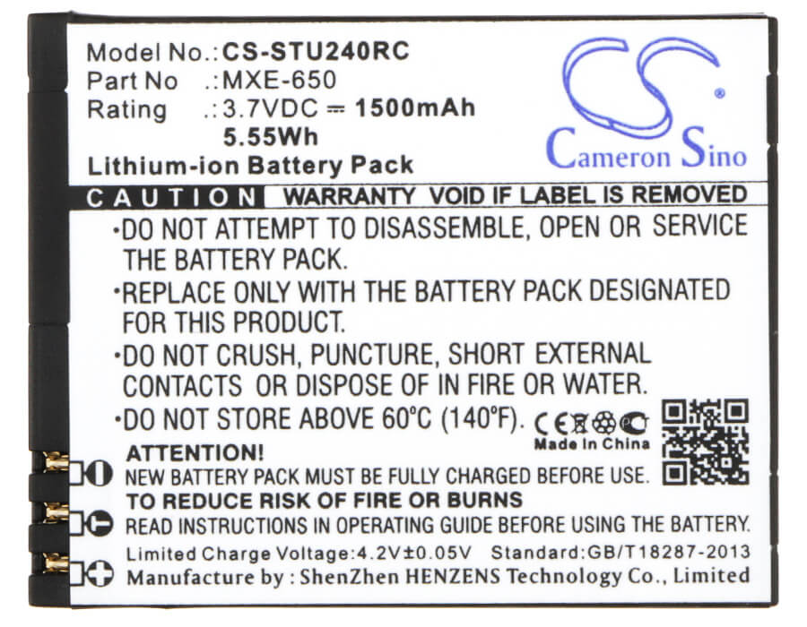 3.7V, 1500mAh, Li-ion Battery fits Straight Talk, Umx U240c, 5.55Wh